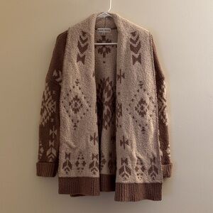 KNOX ROSE Print Shawl Collar Cardigan